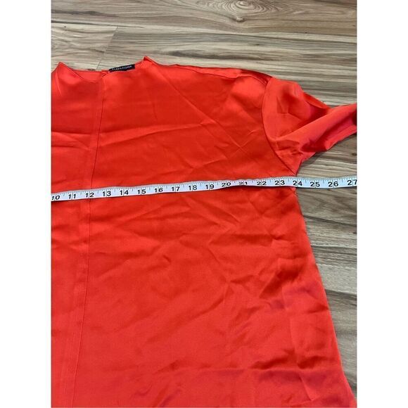 Eileen Fisher Heavyweight 100%Silk Charmeuse Funnel Neck Top blouse Sz M - Picture 5 of 6